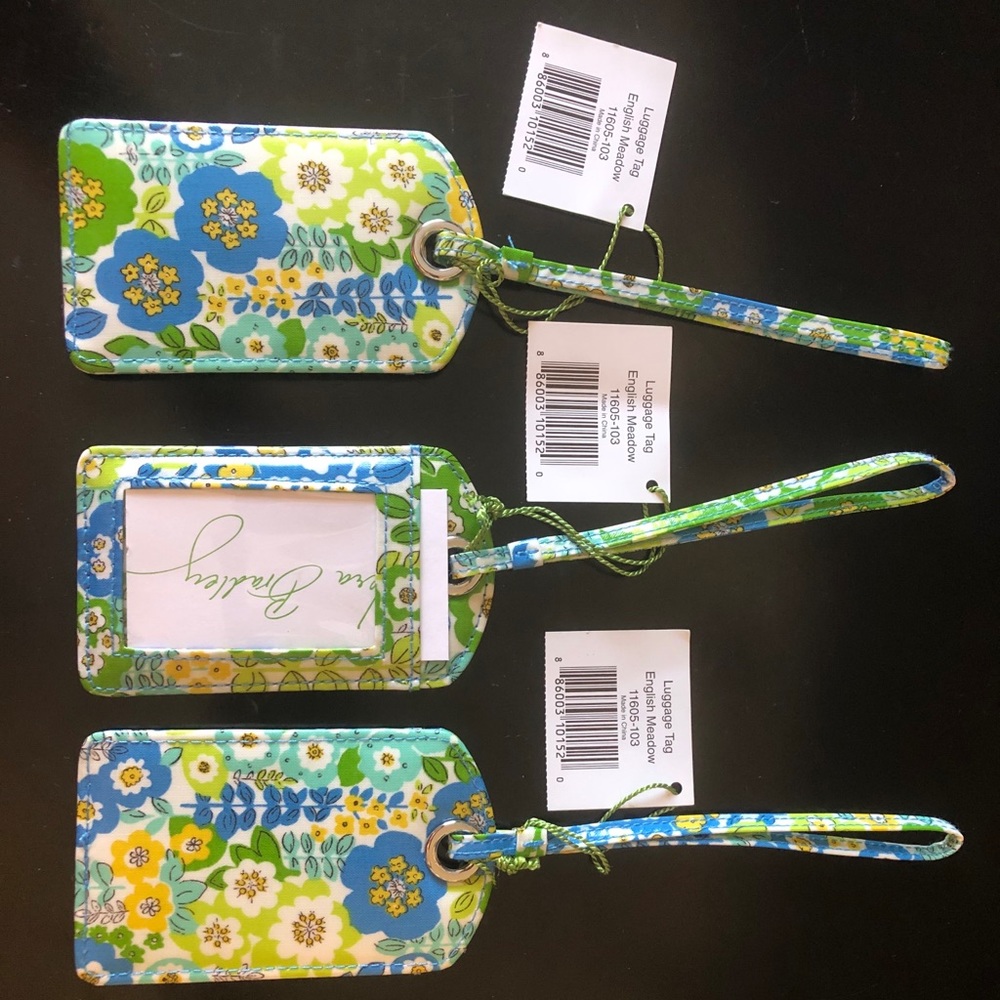 NWT Vera Bradley English Meadow Luggage Tags (3)